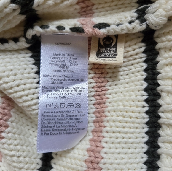 Madewell Cotton Crewneck Sweater in Stripe Size S - Picture 8 of 8